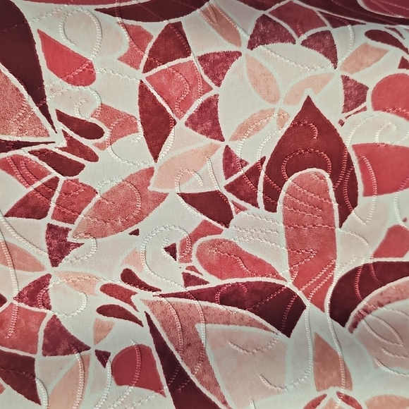 NWT JM Collection Floral Tile Jacquard Scoop Neck Ruby Slippers Tunic XL - Picture 5 of 9